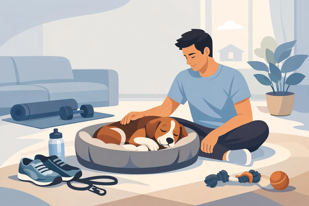 Getting a Settled Dog After Exercise at Home