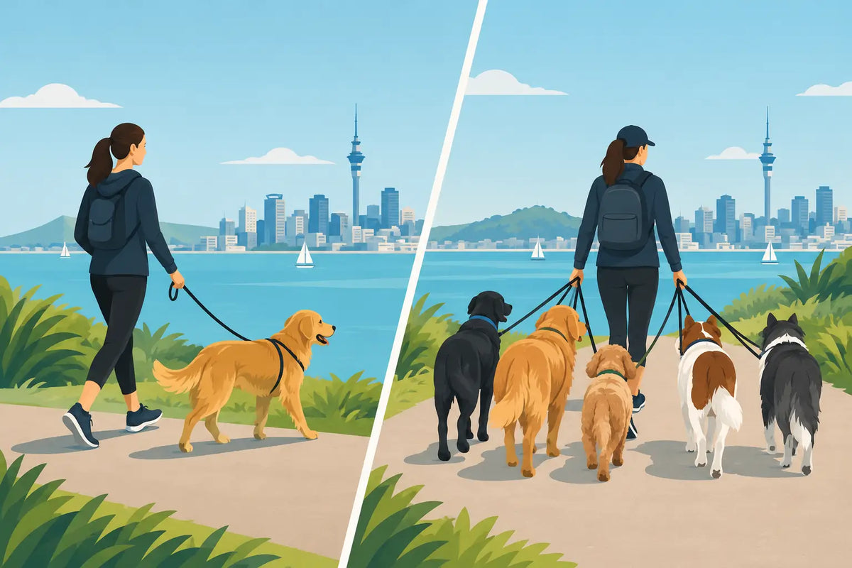 Solo Walks vs Pack Walks for Auckland Dogs